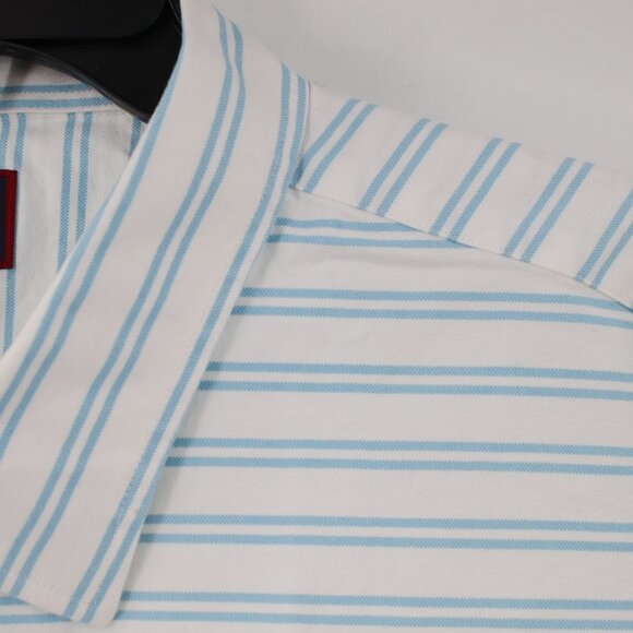 untuckit shirt Mens 3XLC short sleeve button up striped cotton blend stretch - Picture 3 of 13